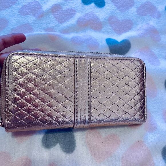 Rampage Zip-Around Accordion Wallet Rose Gold - Picture 2 of 8